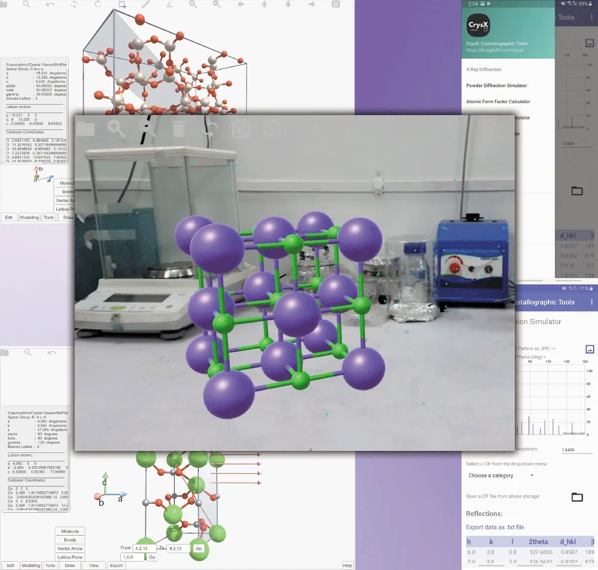 CrysX augmented-reality crystal visualization