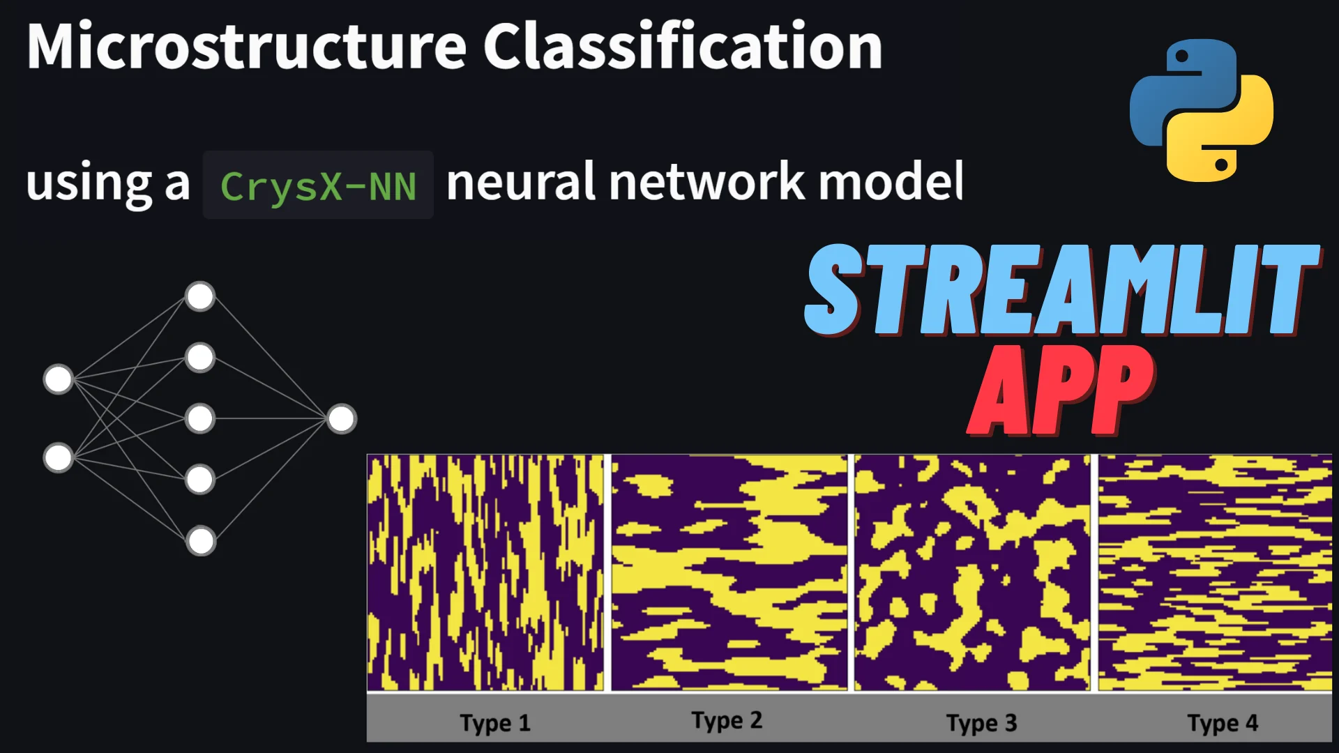 Microstructure classifier web app screenshot