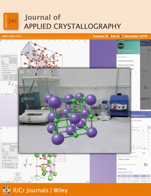 IUCr Journal of Applied Crystallography cover featuring CrysX