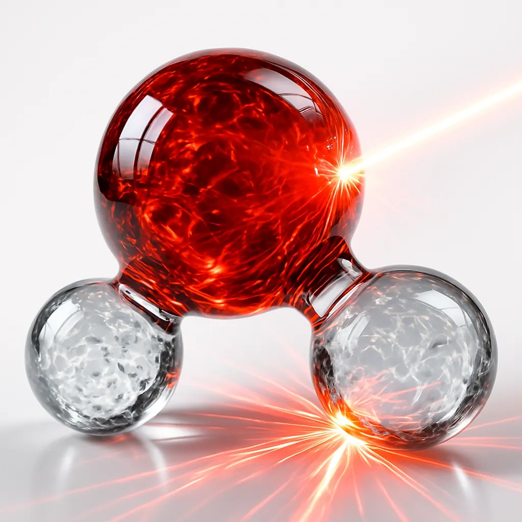 Light-driven water molecule artwork