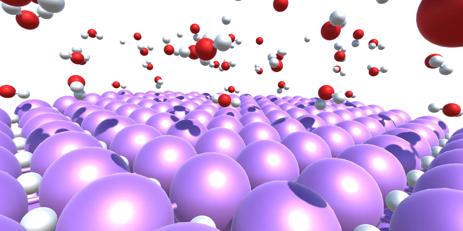 Thin-film deposition on an atomistic substrate