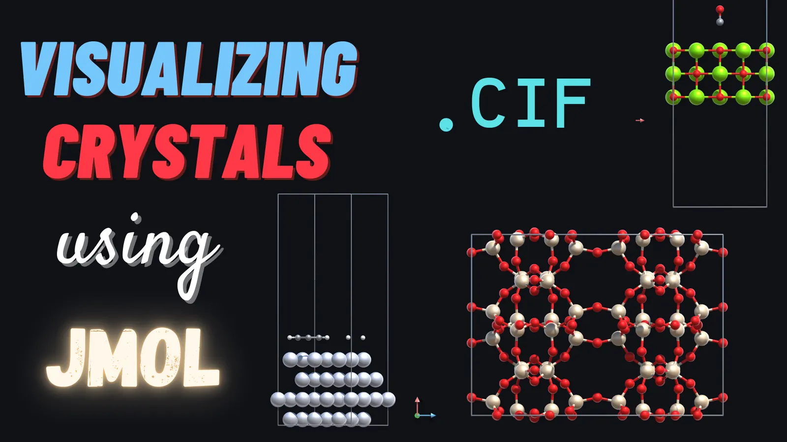 Visualizing crystals using Jmol